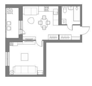1-к квартира, вторичка, 41м2, 22/24 этаж
