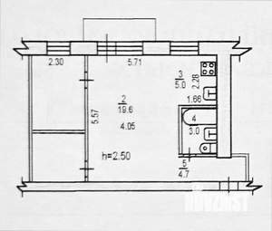2-к квартира, вторичка, 45м2, 2/5 этаж