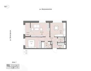 2-к квартира, вторичка, 57м2, 3/20 этаж