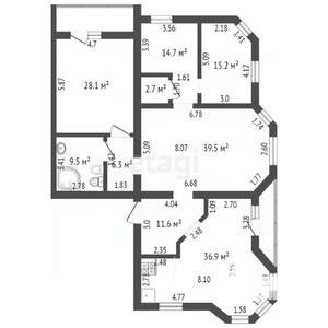 4-к квартира, вторичка, 165м2, 6/11 этаж