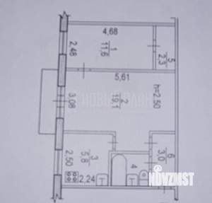 2-к квартира, вторичка, 45м2, 4/5 этаж