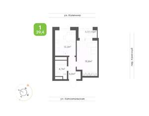 2-к квартира, вторичка, 39м2, 3/24 этаж