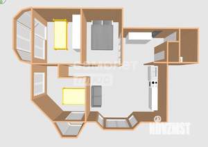 3-к квартира, вторичка, 81м2, 2/25 этаж