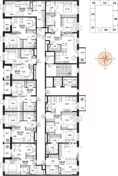 2-к квартира, вторичка, 35м2, 3/10 этаж