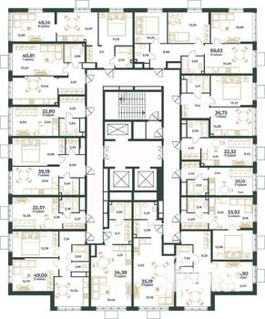 1-к квартира, вторичка, 41м2, 3/24 этаж