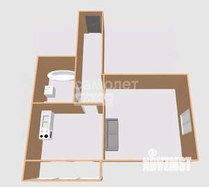 1-к квартира, вторичка, 36м2, 7/10 этаж