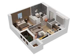 1-к квартира, вторичка, 43м2, 16/24 этаж