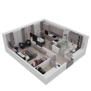 1-к квартира, вторичка, 42м2, 20/25 этаж