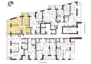 2-к квартира, строящийся дом, 62м2, 17/23 этаж