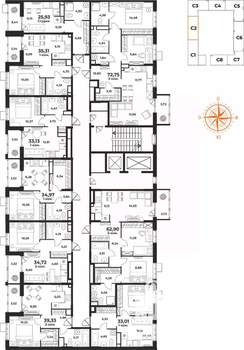 1-к квартира, вторичка, 35м2, 5/10 этаж