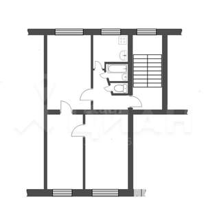 3-к квартира, вторичка, 54м2, 1/5 этаж