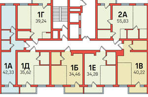 1-к квартира, вторичка, 42м2, 8/12 этаж