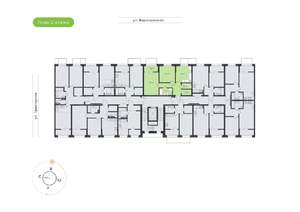 2-к квартира, вторичка, 58м2, 2/9 этаж