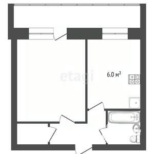 1-к квартира, вторичка, 36м2, 2/5 этаж