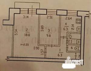 2-к квартира, вторичка, 46м2, 4/9 этаж
