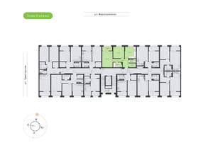 2-к квартира, вторичка, 58м2, 7/9 этаж
