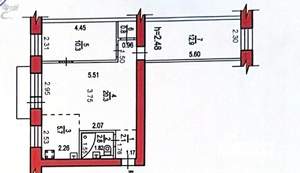 3-к квартира, вторичка, 55м2, 4/5 этаж