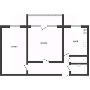 2-к квартира, вторичка, 53м2, 10/10 этаж