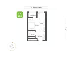 1-к квартира, вторичка, 29м2, 11/20 этаж
