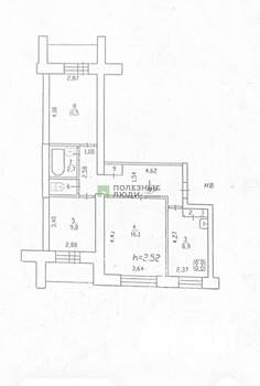 3-к квартира, вторичка, 61м2, 7/10 этаж