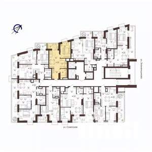 1-к квартира, вторичка, 43м2, 12/23 этаж