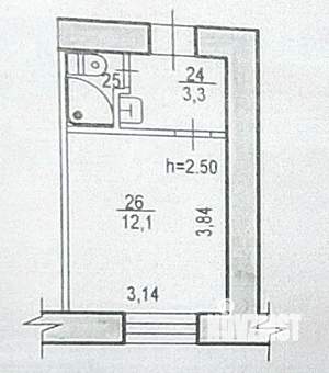 1-к квартира, вторичка, 17м2, 5/5 этаж