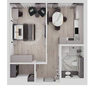 1-к квартира, вторичка, 42м2, 20/25 этаж