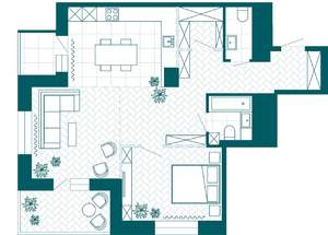 1-к квартира, вторичка, 75м2, 9/23 этаж