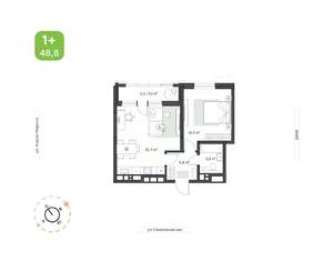 1-к квартира, вторичка, 49м2, 2/24 этаж