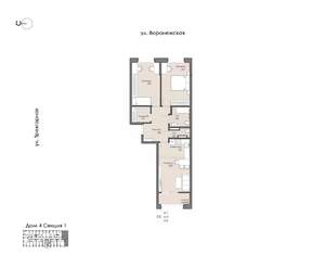 2-к квартира, вторичка, 65м2, 9/20 этаж