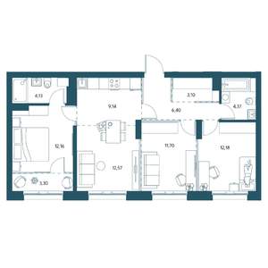 3-к квартира, вторичка, 77м2, 13/25 этаж