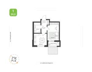 1-к квартира, вторичка, 39м2, 2/21 этаж