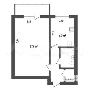 1-к квартира, вторичка, 32м2, 4/5 этаж