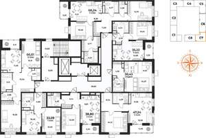 2-к квартира, вторичка, 66м2, 3/10 этаж