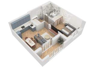 1-к квартира, вторичка, 47м2, 9/9 этаж