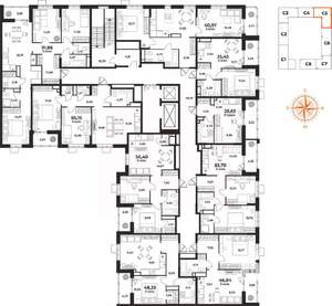 2-к квартира, вторичка, 47м2, 10/10 этаж