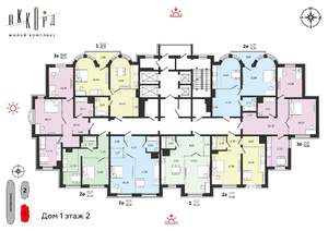 1-к квартира, вторичка, 60м2, 2/25 этаж