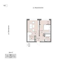 1-к квартира, вторичка, 38м2, 16/16 этаж