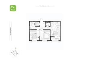 2-к квартира, вторичка, 58м2, 14/16 этаж