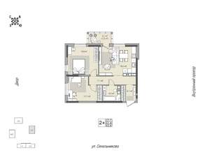 2-к квартира, вторичка, 63м2, 24/24 этаж