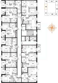 1-к квартира, вторичка, 33м2, 5/10 этаж