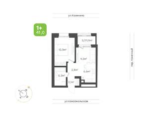 2-к квартира, вторичка, 41м2, 2/24 этаж