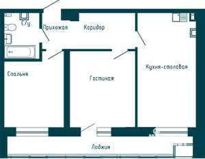 3-к квартира, строящийся дом, 70м2, 10/16 этаж