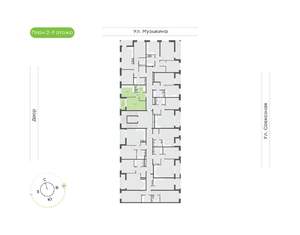 1-к квартира, вторичка, 37м2, 7/9 этаж