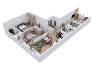 3-к квартира, вторичка, 84м2, 2/9 этаж