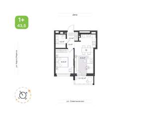 1-к квартира, вторичка, 44м2, 7/7 этаж