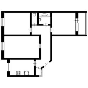 3-к квартира, вторичка, 66м2, 9/9 этаж
