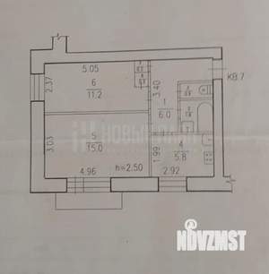 2-к квартира, вторичка, 42м2, 2/9 этаж