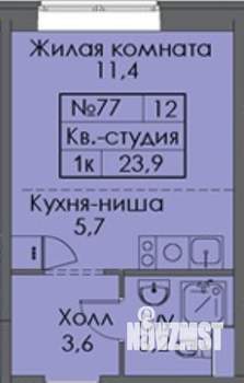 1-к квартира, вторичка, 24м2, 7/10 этаж