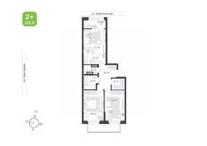 2-к квартира, вторичка, 63м2, 13/16 этаж